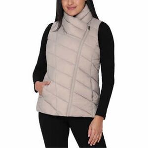 Nicole Miller Original Vest Quilted Lightweight Size Small Cream Beige NWT